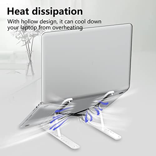 Tonmom Laptop Stand for Desk, Adjustable Laptop Riser, White - color: White