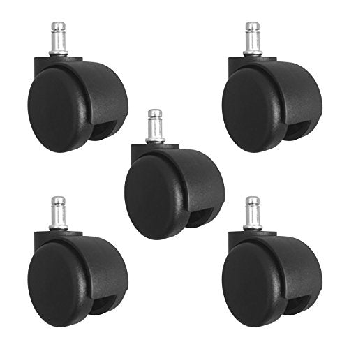 Heavy Duty Office Chair Casters - 500lbs Capacity - Set of 5 - S5490-5