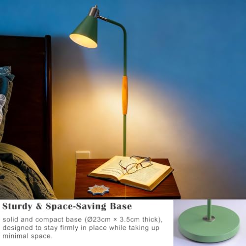 Adjustable Reading Floor Lamp,360°Rotatable Shade,3CCT LED Bulb Include,Green - color: Green Metal Shade