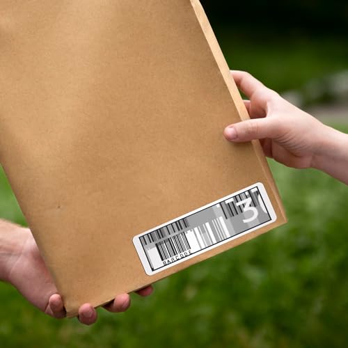 ABC PACK & SUPPLY Thermal Transfer Labels 3 x 1 Inch, White Matte Shipping Labels, 3" Core, Perforated, 5400 Labels per Roll, 4 Rolls, Permanent Adhesive, Industrial Printer Compatible - style: 3" x 1" / 21600 Pack