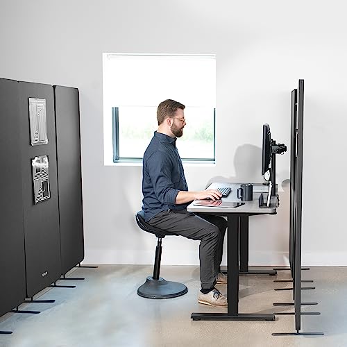 VIVO Dark Gray Freestanding 72 x 66 in Privacy Panel, PP-3-T072D - color: Dark Gray, size: 72" wide, 66" Tall