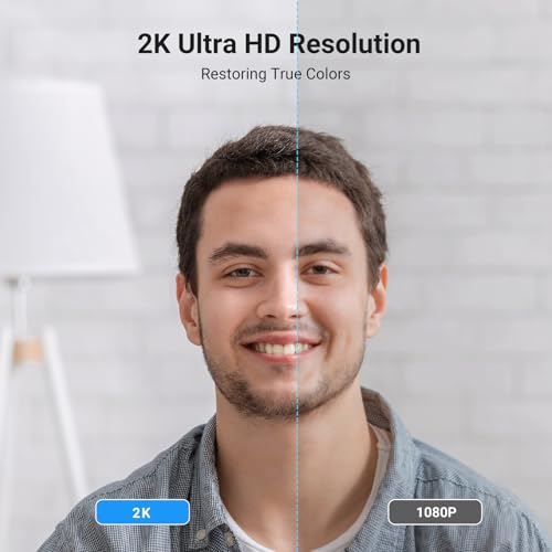 UGREEN Webcam for PC Ultra HD 1080P Computer Webcam with Microphone | PC Camera with Privacy Cover, USB Web Camera for Streaming, Conference, Video Calling, Zoom,Teams, FaceTime - color: Grey