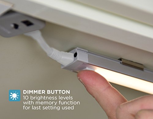 PureOptics LED Under Cabinet Kit with Motion Sensor, Dimmable Kitchen Accent Lights, Tool-Free Install, Cool White 4000k, 9" Length, 9", (LEDUC9-1CK) - color: Cool White, size: 9" 1-Bar Kit