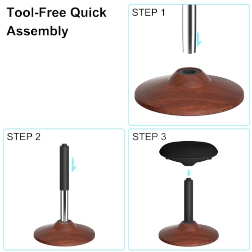 Adult Standing Wobble Stool for Home Office,Walnut - color: Walnut