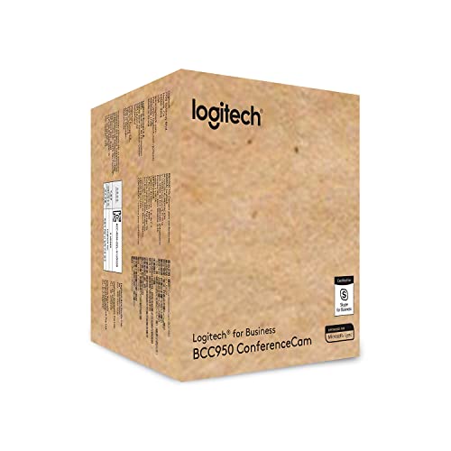 Logitech BCC950 Desktop Video Conferencing Webcam & Speakerphone - Black | Desktop webcam & speakerphone system for small rooms, 1-4 people, 1080p HD webcam, noise-reducing speakerphone, PC & Mac