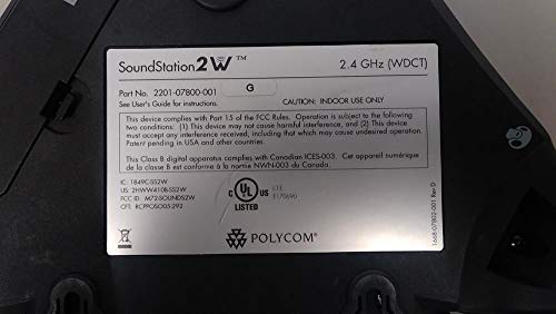 Polycom SoundStation2W 2.4 GHz Digital Expandable Cordless Conferencing System with Cell Phone Connector