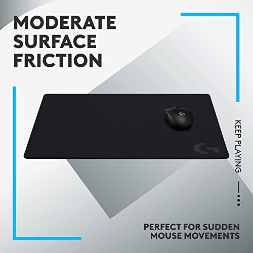 Logitech G640 Large Cloth Gaming Mouse Pad (600x460x3) - Black - size: L, style: Cloth