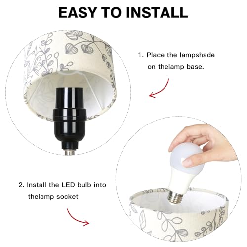 CINSARY Bedside Touch Lamps for Nightstand with 2 USB Charging Ports, 3 Way Dimmable Wood Bedroom Lamp with Flower Fabric Shade, Small Table Lamp for Living Room Reading Desk (LED Bulb Included) - color: Flower-3