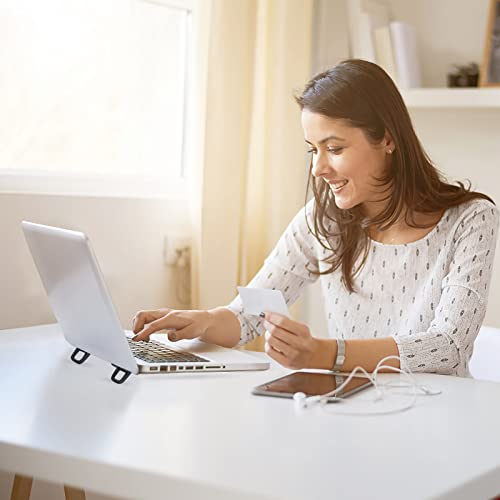 Abeillo 2PCS Portable Keyboard Riser, Self-Adhesive Mini Laptop Stand Invisible Computer Keyboard Stand for Desk, Laptop Feet Compatible with Pro/Air, Lenovo, Surface (Black) - color: Black