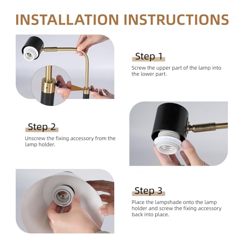 Adjustable Desk Lamp with Dual USB-C/A & AC Outlet 340° Swivel Lamp Head - style: Modern 1