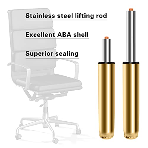 Omyoffice Adjustable Height Gas Lift Cylinder for Office Chairs, Universal Size, Heavy Duty, Gold | Heavy-Duty 1000 lbs, Hydraulic Pneumatic Gas Lift, Universal Fit Most Executive Gaming Desk Chairs - color: Gold