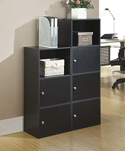 Convenience Concepts 151186 1-Door X-Tra Storage Cabinet, Black - color: Black