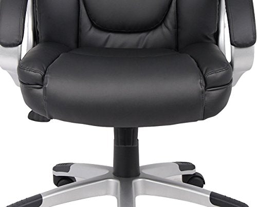 Boss Black No Tools Required Executive Leather Chair