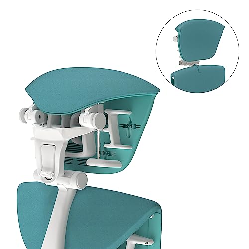 OFFICE LOGIX SHOP Embody Headrest Compatible with Herman Miller Embody Chair (Galaxy Fabric/White Frame) - color: Galaxy Fabric/White Frame