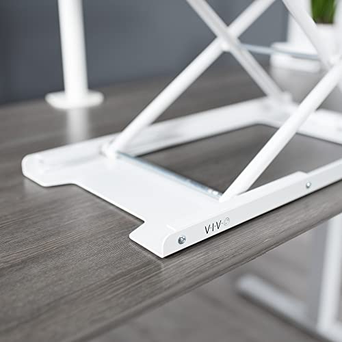 VIVO White 27 in Single Top Keyboard and Mouse Riser, DESK-V000PW - color: White