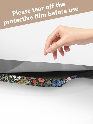 2-in-1 Ergonomic Keyboard Stand with Wrist Rest, Flower - color: Black Flower