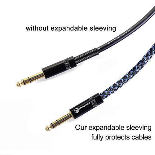 25ft - 1 inch PET Expandable Braided Sleeving – BlackBlue – Alex Tech Braided Cable Sleeve - color: Blackblue, size: 1"-25ft