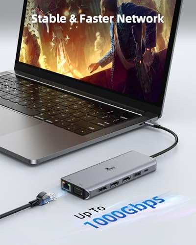 USB C Docking Station 4 Monitors, LIONWEI 13-in-1 USB C Hub for Laptop Mac - color: 13-in-1 (4 Monitor)