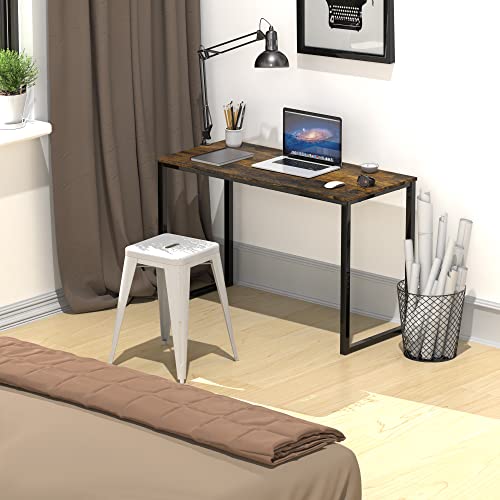SHW Mission 32-Inch Home Office Computer Desk, Rustic Brown - color: Rustic Brown, size: 32-Inch
