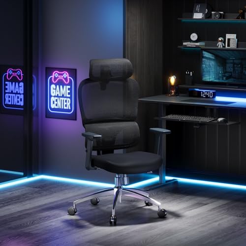 SIHOO M56 Ergonomic Office Chair, Dual Backrest, Adaptive Lumbar Support - color: Dark Black, size: Pack of 2