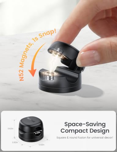 Lamicall 6 Pack Rotating Magnetic Cord Organizer Clips Cable Management - color: Matte Black - Rotatable