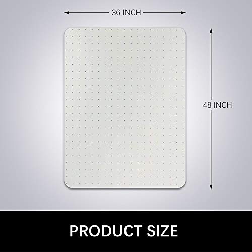 Kuyal Desk Chair Mat for Carpet, 36'' x 48'' Rectangle - size: 36"x48" for Carpet