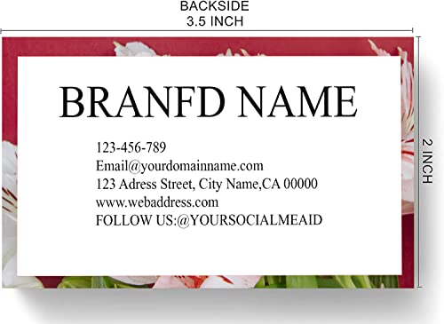 Custom Printed Business Cards - 3.5" x 2" 200 Pcs Premium Custom Cards for Business with Single or Double Sided Personalized No Additional Charge - color: Clear