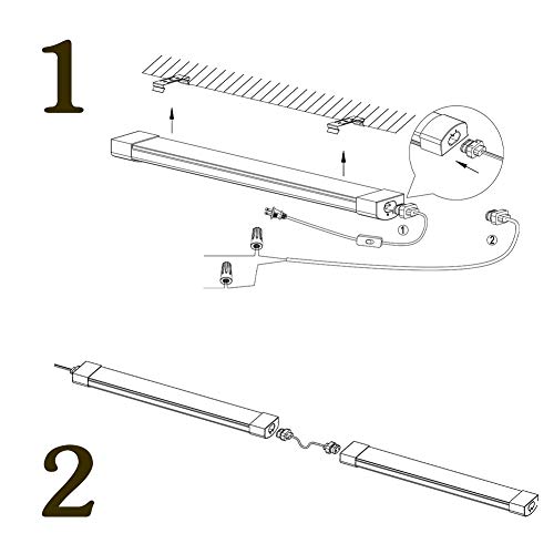 Airand LED Shop Lights for Garage 4FT with Plug, Utility Linkable LED Tube Light 5000K Under Cabinet Lighting,3600 LM LED Ceiling and Closet Light 36W, Corded Electric with ON/Off Switch - size: 4FT-1PCS