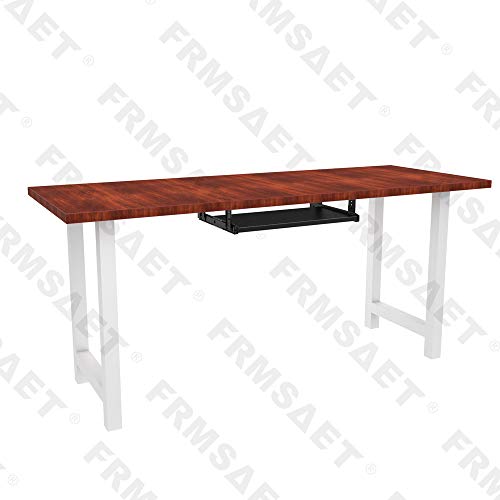 FRMSAET Office Product 20/24/30 inch Keyboard Drawer Tray(20 in, Black) | Heavy Duty Wood Pull-Out Under Desk Computer Platform Sliding Drawer Suits with Adjustable Height Slides, Save Space - color: Black, size: Small
