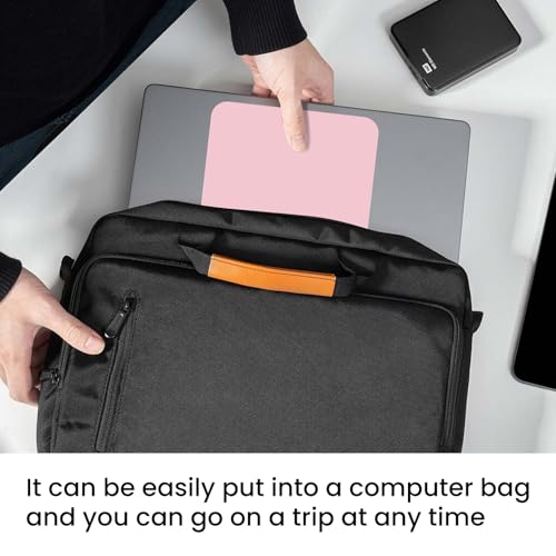 Small Mouse Pad 6 x 8 Inch, Horizontal and Vertical Flexible use. Great for Traveling, Wireless laptops, Keyboard Trays, Offices, etc. (Pink) - color: pink
