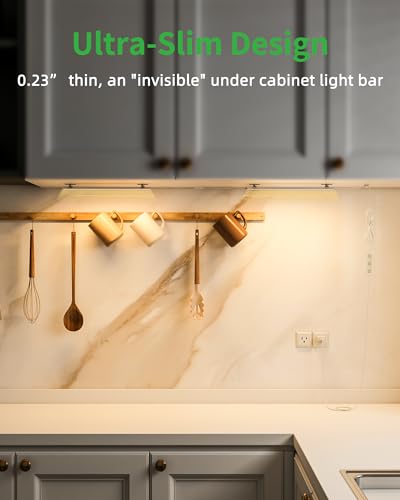 Plug-in Under Cabinet Lighting, Dimmable Under Counter Lights for Kitchen, 2pcs 12 Inch, Warn White 3000K Linkable USB Led Closet Light, Wired Indoor Night Lights Bar for Desk,Sink,Workbench - color: Warm White, size: No motion sensor-2 pack
