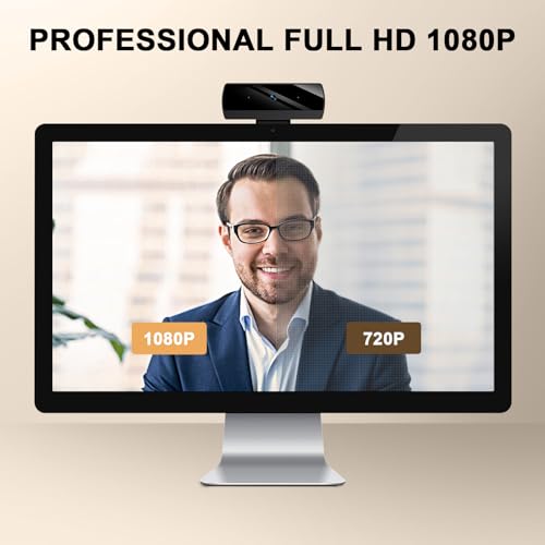 Diccik 1080P Webcam with Microphone, Full HD Video Calling Web Camera, HD Light Correction Streaming Webcam for Zoom/Skype/Teams, Plug and Play PC Camera Web cam for Windows & Mac - style: K1-1080