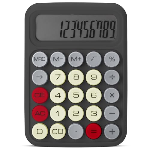 Mr. Pen- Mechanical Switch Calculator, 12 Digit Large LCD Display | Slate Grey with Big Buttons, Mechanical Switch Calculator for Home, School, Office - color: Slate Grey