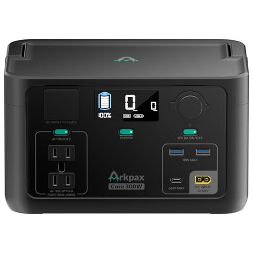 Portable Power Station 300W, 600W Peak Solar Generator 192Wh | 1Hr Fast Charge, LiFePO4 Battery, 10ms UPS, 120V AC Outlet Solar Power Bank for Camping Emergency Travel Home Blackout - color: Black