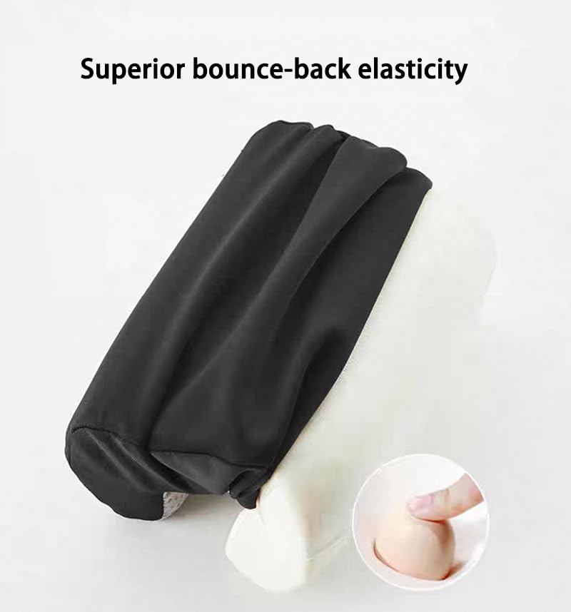 Armrest Cushion for Office Chairs - Soft Elbow Support Pad with Non-Slip Bottom, Fits Most Chairs 2-Piece (Black) - color: Black