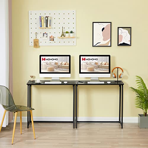 WOHOMO Folding Desk, 31.5" Foldable Computer Table for Small Spaces, Black - color: Black, size: Small Size:31.5 x 15.7