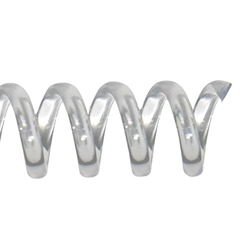 20mm (3/4 in.) Spiral Binding Coils for Reports, Presentations and Proposals | 4:1 Pitch | 12 in. Length | Clear | 172 Sheets Binding Capacity | 50 Pack - color: Clear