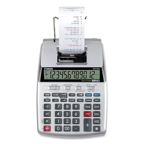 Canon P23DHV P23-DHV 12-Digit Printing Calculator, Purple/Red Print, 2.3 Lines/Sec