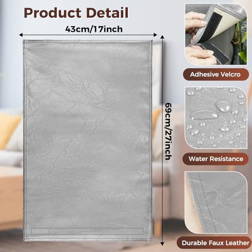 Recliner Headrest Protector Faux Leather Headrest Cover for Recliner Chair Couch Headrest Cover for Furniture Sofa Protector Chair Arm Covers for Home Office 17 x 27In(Light Gray) - color: Light Gray, size: 43x69 Cm