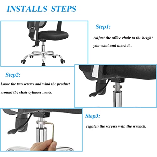 GIEHOUGRIO Chair Saver Kit for Repairing Sinking Office Chairs, Silver