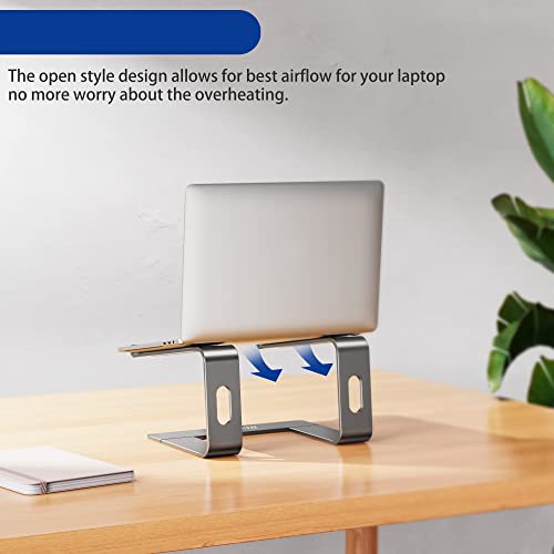 BESIGN LS03 Aluminum Laptop Stand, Ergonomic Detachable Computer Stand, Notebook Holder, Laptop Mount Compatible with Air, Pro, Dell, HP, Lenovo More 10-15.6" Laptops, Gray - color: C-Gray