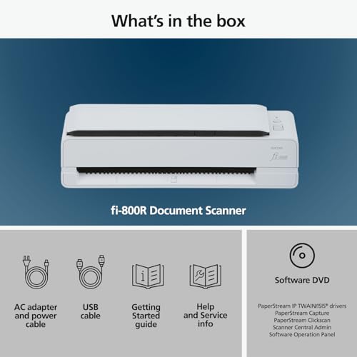 RICOH fi-800R Ultra-Compact, Color Duplex Document Scanner