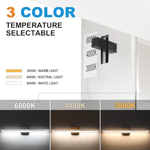 SineRise LED Modern Bathroom Vanity Light Bar (32-Inch, 3000K/4000K/6000K), Chrome Dimmable Modern Acrylic Bathroom Wall Lighting Fixtures Over Mirror - color: Chrome, size: 32-Inch