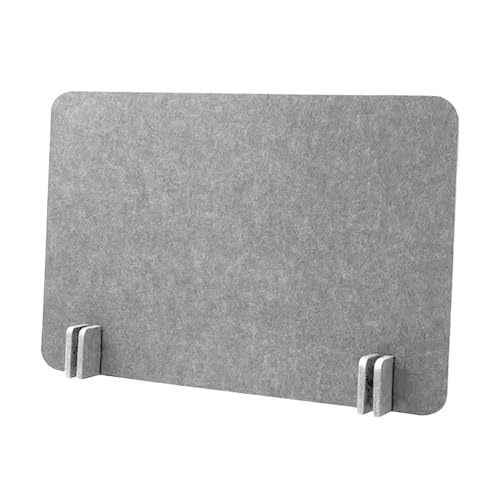 Acoustic Desk Divider Privacy Panel Freestanding Felt Table Divider Desk Partition for Student Study Reception Area Office, Light Gray 40x50 cm