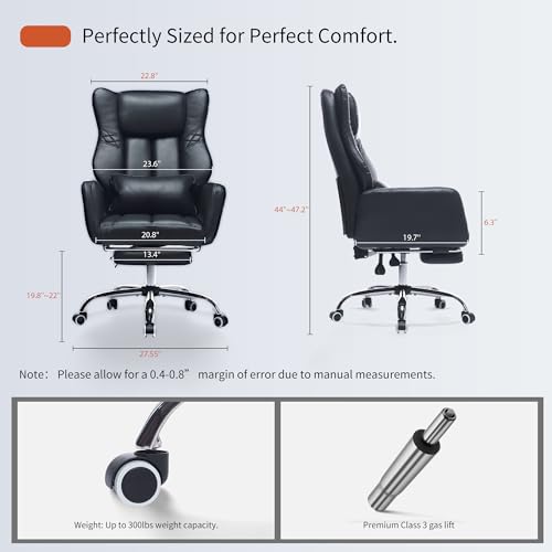 Cross Legged Office Chair with Foot Rest, Flip Armrest | Big and Tall, Criss Cross Gaming Chair, 155° Reclining Computer Chair, 360° Swivel Desk Chair for Home Office - color: Black