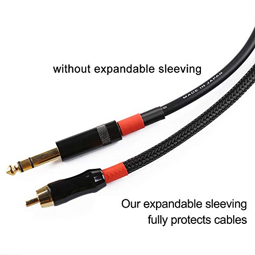 25ft - 1 inch PET Expandable Braided Sleeving – Black – Alex Tech Braided Cable Sleeve - color: Black, size: 1"-25ft