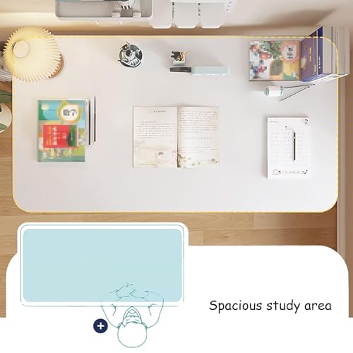 Spacious Manual Standing Desk, Adjustable Sit-Stand Office Desk, Sturdy Metal Legs, Hand Lift Computer Desk (White 120x60cm/47.2x23.6in) - color: White, size: 120x60cm/47.2x23.6in