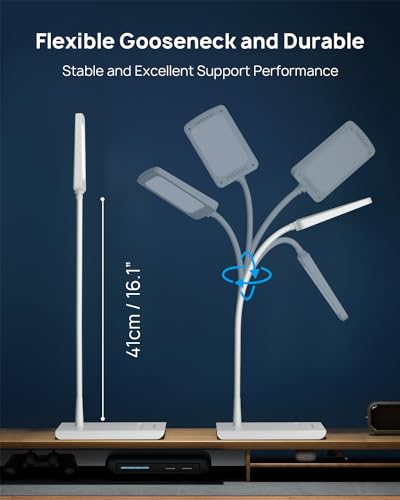 TROND Desk Lamp, Dimmable Eye-Caring Table Lamp, Memory Function, White - color: White