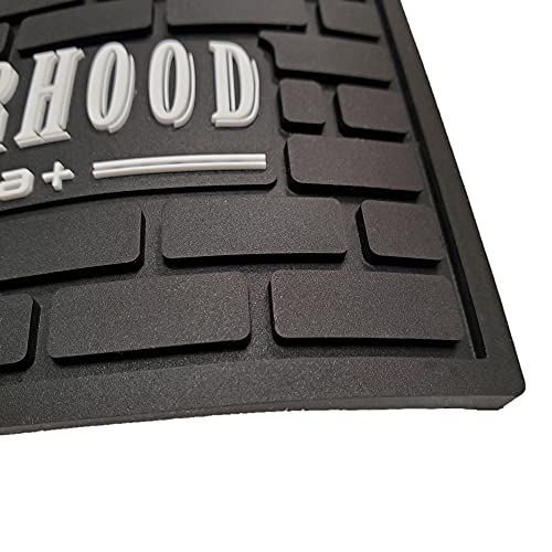 GAMMA+ Professional Barber Appliance Magnetic Mat and Station Organizer, Anti-Slip, Durable Hair Styling Tools - color: Black Rubber Barber Mat