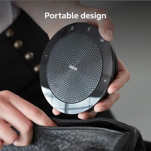 Jabra Speak 510 (2025 Edition) Portable Bluetooth USB Conference Speaker | Portable Speaker for Meetings and Calls, USB or Bluetooth, Clear Sound, Works with Microsoft Teams and Leading Platforms - size: Teams with adapter, style: Speak 510 (2025)